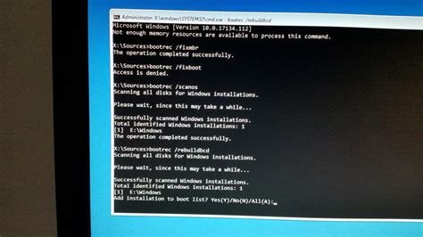 bootrec scanos 0 installations windows 10|[SOLVED] .